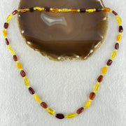 Natural Mixed Color Amber Beads Necklaces 15.42g 62cm 16.0 by 9.9 by 5.2mm, 9.9 by 7.2 by 4.6mm 39 Odd shape pieces - Huangs Jadeite and Jewelry Pte Ltd