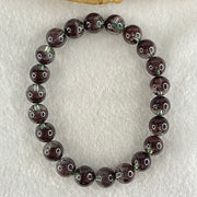 Good Grade Natural Red Phantom Quartz Beads Bracelet 18.77g 15.5cm 8.8mm 22 Beads - Huangs Jadeite and Jewelry Pte Ltd