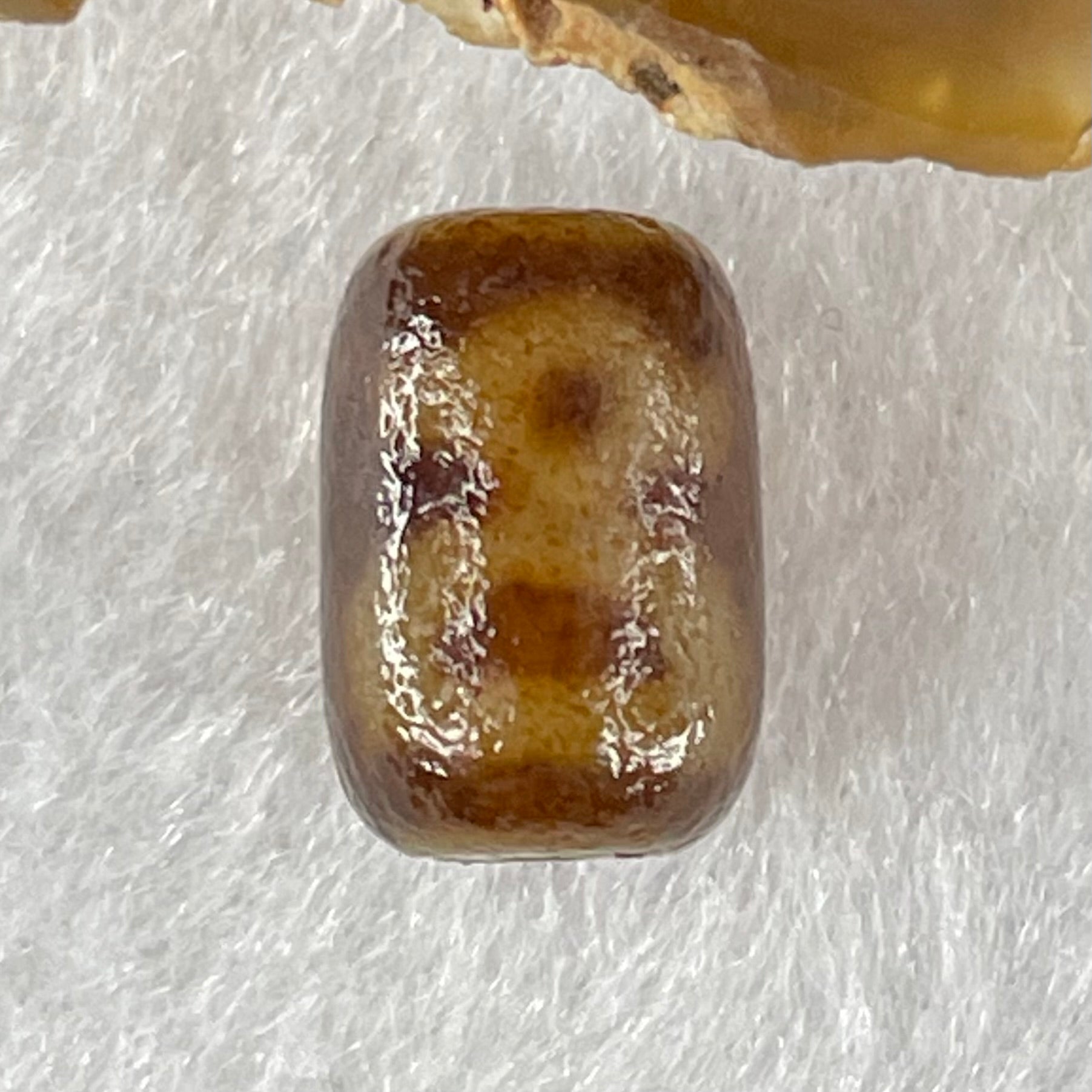 Natural Powerful Tibetan Old Oily Agate Double Cai Shen God of Fortune Dzi Bead Heavenly Master (Tian Zhu) 双财神爷天珠 1.78g 12.8 by 9.0mm - Huangs Jadeite and Jewelry Pte Ltd