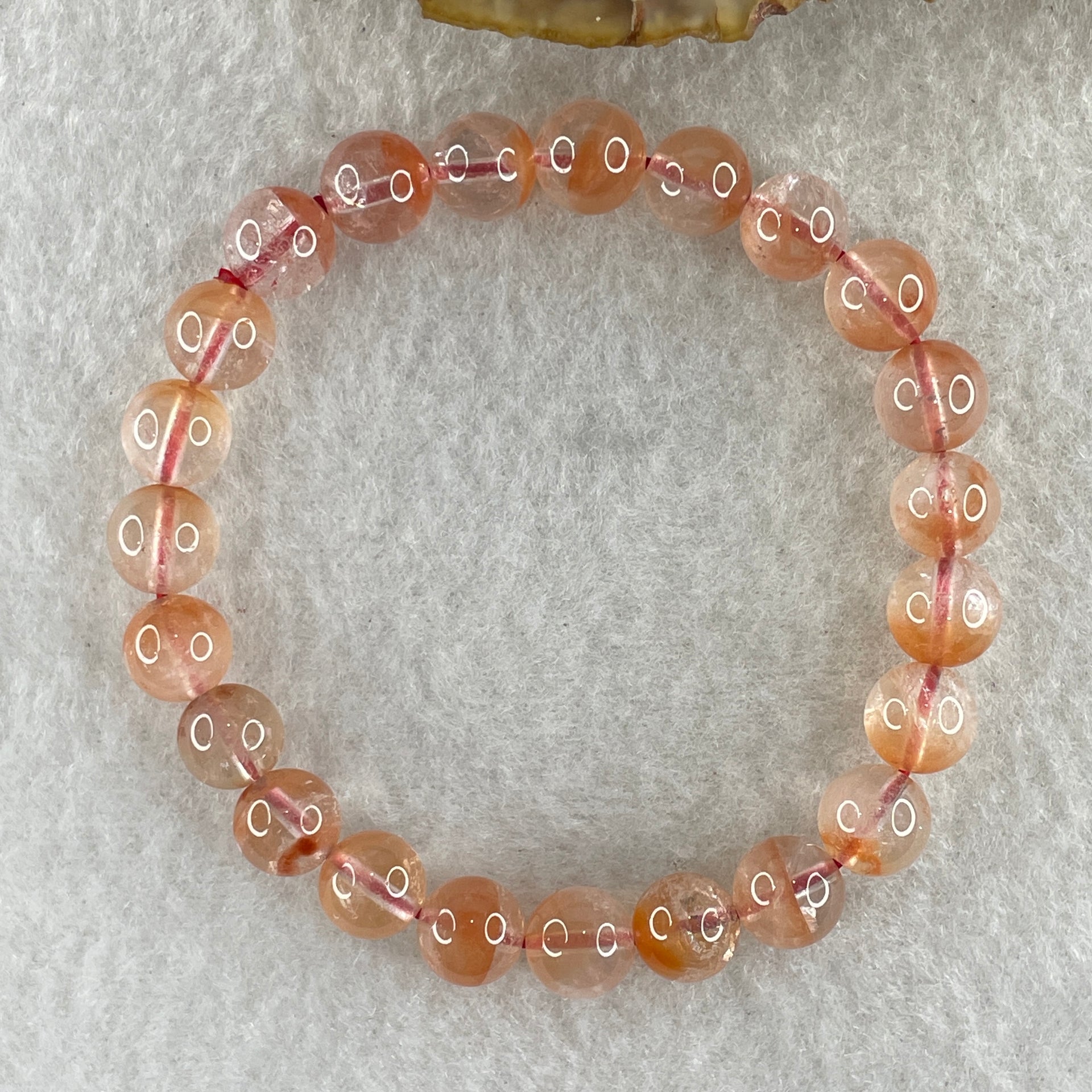 Natural Ferruginous Quartz Bracelet 17.08g 15cm 8.3mm 23 Beads - Huangs Jadeite and Jewelry Pte Ltd