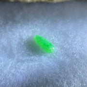 Type A Old Mine Full Green Jadeite Peapod Charm Stone For Setting 0.14g 9.4 by 3.6 by 1.7mm - Huangs Jadeite and Jewelry Pte Ltd