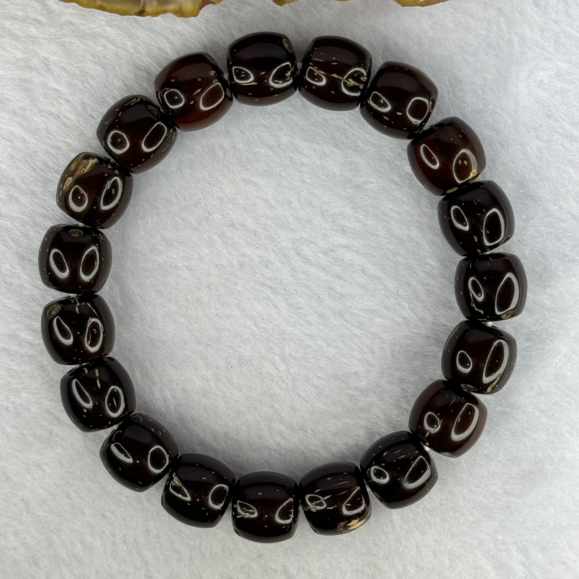 Old Bodhi Seed Beads Bracelet 紫金鼠手链 18.13g 18.5cm 11.1mm 19 Beads - Huangs Jadeite and Jewelry Pte Ltd