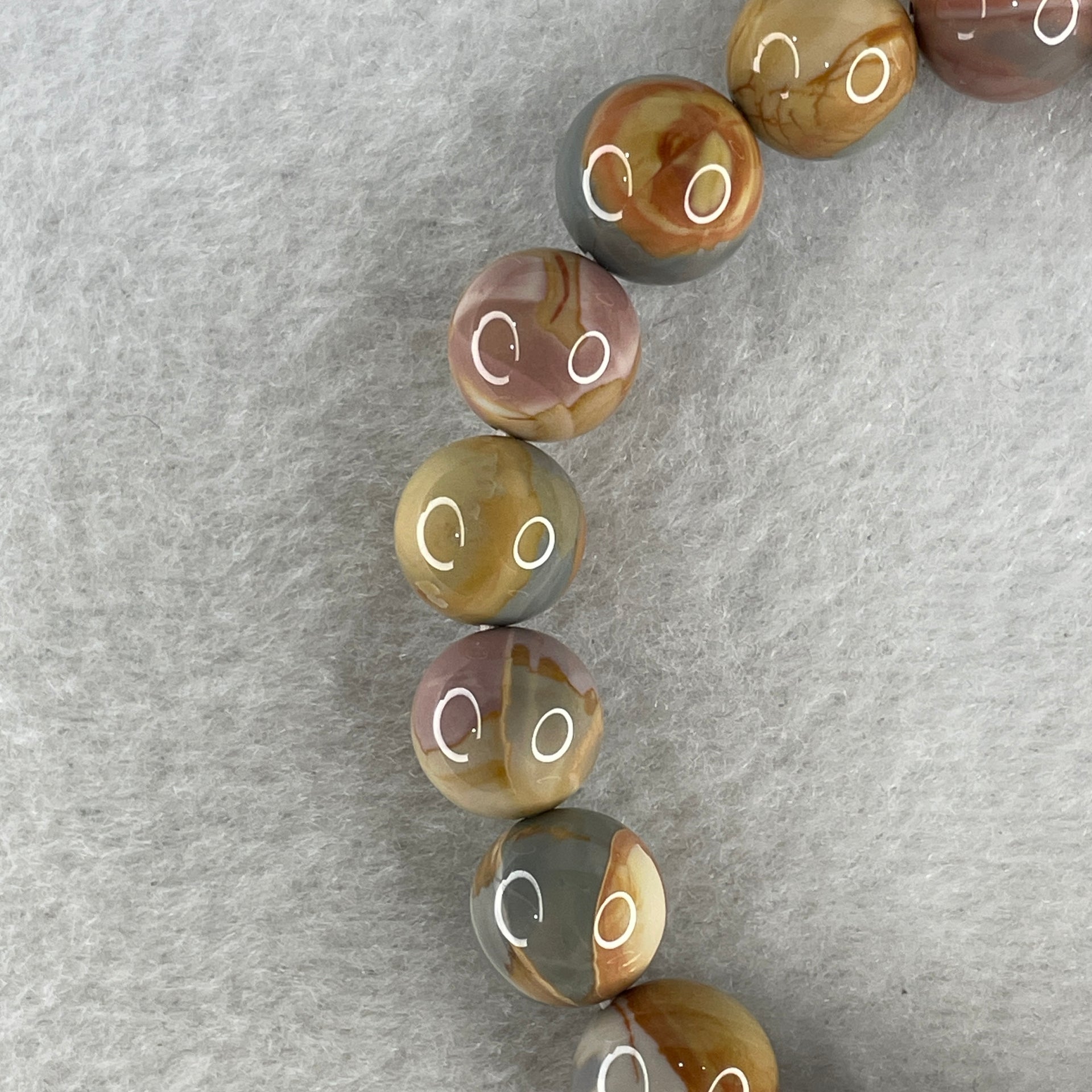 Certified Natural Alashan Agate Pink Beads Bracelet 30.49g 16.5cm 11.1mm 19Beads - Huangs Jadeite and Jewelry Pte Ltd