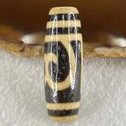 Natural Powerful Tibetan Old Oily Agate Double Du Mu Dzi Bead Heavenly Master (Tian Zhu) 
10.11g 37.8 by 13.0mm - Huangs Jadeite and Jewelry Pte Ltd