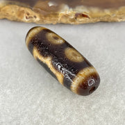 Aged Natural Powerful Tibetan Old Oily Agate 3 Eyes Dzi Bead Heavenly Master (Tian Zhu) 三眼天诛 5.09g 28.4 by 10.7mm - Huangs Jadeite and Jewelry Pte Ltd