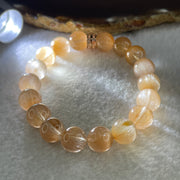 Certified Good Grade Natural Rabbit Hair Rutilated Quartz Beads Bracelet 31.59g 16cm 10.8mm 16Beads - Huangs Jadeite and Jewelry Pte Ltd
