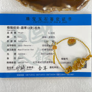 Type A Yellow with Faint Green Lavender Jadeite Male Pixiu String Bracelet 5.58g 13.5cm 20.6 by 15.7 by 10.8mm - Huangs Jadeite and Jewelry Pte Ltd