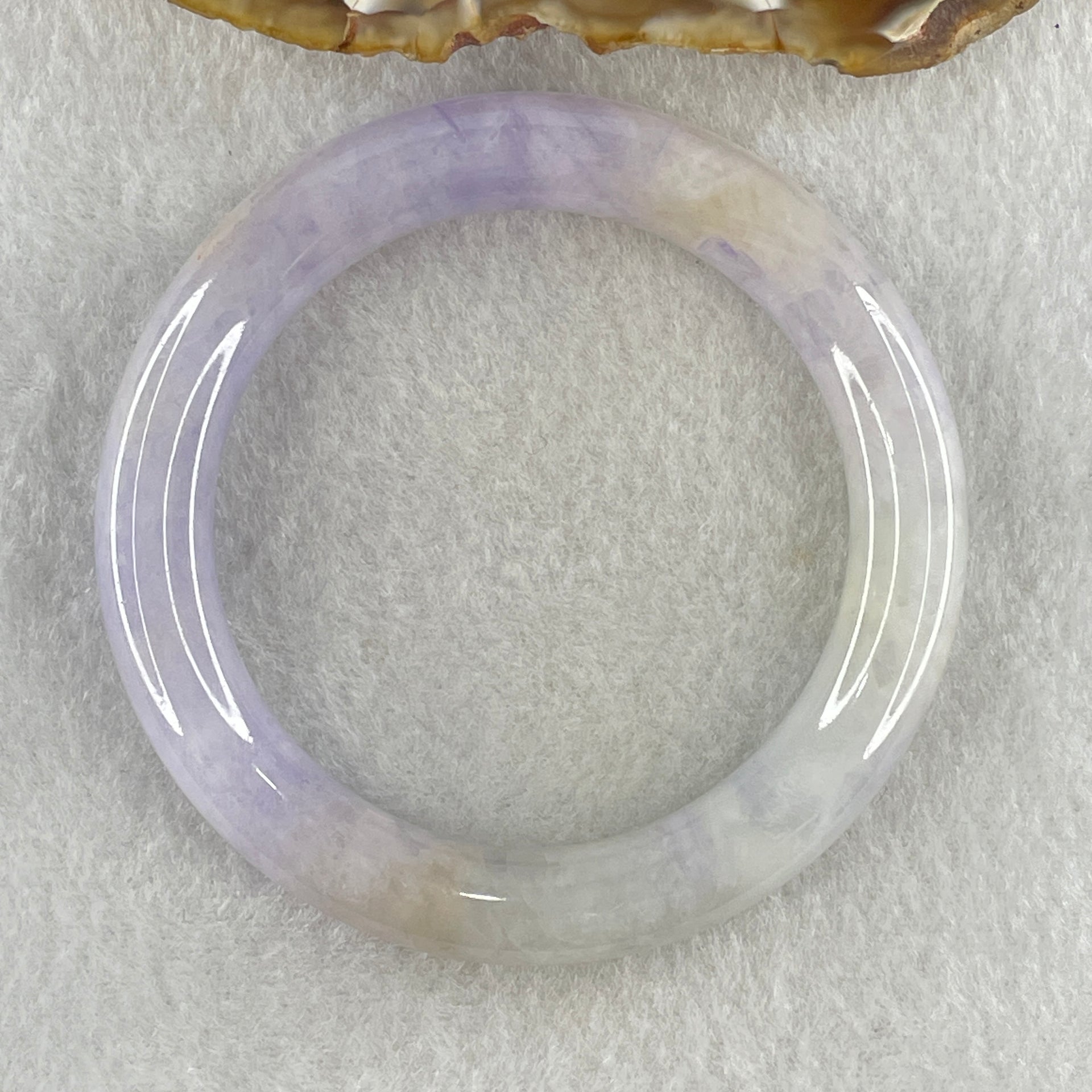 Natural Type A Intense Lavender with Green and Yellow Jadeite Bangle 51.06g Inner Diameter 53.3mm 10.3 by 10.2mm (Very Slight Internal Lines) - Huangs Jadeite and Jewelry Pte Ltd