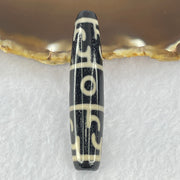 Natural Powerful Tibetan Old Oily Agate 3 Eyed Dharma Vajra Dzi Bead Heavenly Master (Tian Zhu) 三眼金刚杵天珠 13.67g 58.6 by 12.5mm - Huangs Jadeite and Jewelry Pte Ltd