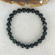 Rare Very Good Grade Natural Blue Tourmaline Beads Bracelet 15.00g 15cm 7.3mm 25 Beads - Huangs Jadeite and Jewelry Pte Ltd