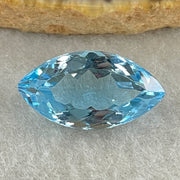 Natural Sky Blue Topaz Marquise Shape 11.37ct 19.5 by 10.4 by 7.3mm - Huangs Jadeite and Jewelry Pte Ltd