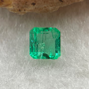Natural Colombia Vivid Green Emerald (Beryl) Cut-Cornered Square Step cut 0.43ct 4.7 by 4.6 by 2.6mm - Huangs Jadeite and Jewelry Pte Ltd