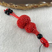 Red Clay Hulu Charm 14.748g 36.5 by 21.6mm - Huangs Jadeite and Jewelry Pte Ltd