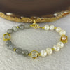 Natural White Pearls with Crystals Bracelet 11.31g 7.2 mm 8 Beads / 7.3mm 9 Pearls - Huangs Jadeite and Jewelry Pte Ltd
