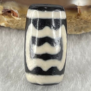 Natural Powerful Tibetan Old Oily Agate Double Garuda Dzi Bead Heavenly Master (Tian Zhu) 虎呀天诛 3.8g 19.3 by 10.4mm - Huangs Jadeite and Jewelry Pte Ltd