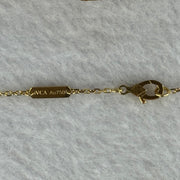 (Pre-Love) Van Cleef & Arpels VCA Vintage Alhambra Pendant Necklace 18K yellow gold Carnelian 5.46g 42cm - Huangs Jadeite and Jewelry Pte Ltd