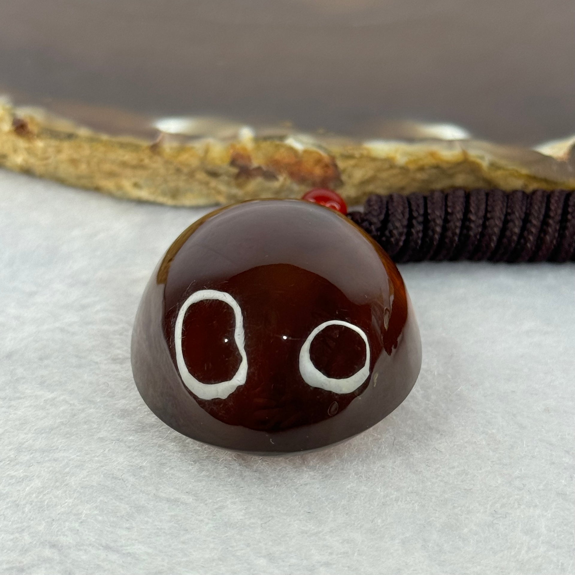 Natural Cognac with Red Amber Teardrop Shape Pendent 14.81g 44.9 by 30.5 by 19.0mm - Huangs Jadeite and Jewelry Pte Ltd