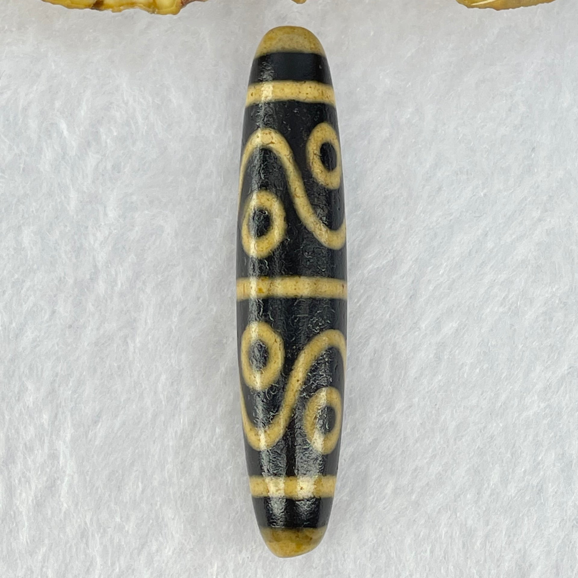 Natural Powerful Tibetan Old Oily Agate 8 Eyes Dzi Bead Heavenly Master (Tian Zhu) 八眼天诛 12.04g 57.2 by 11.9mm - Huangs Jadeite and Jewelry Pte Ltd