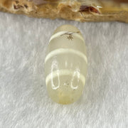 Natural Powerful Tibetan Old Oily Agate 3-Lines Dzi Bead Heavenly Master (Tian Zhu) 三行天诛 2.65g 20.0 by 9.5mm - Huangs Jadeite and Jewelry Pte Ltd