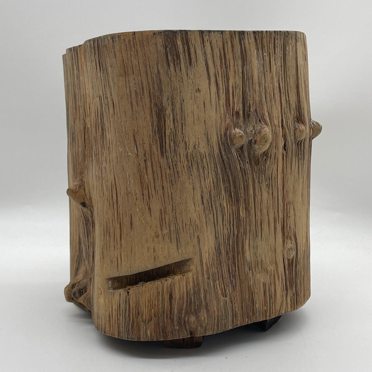 Monumental Sinking Type Dense Hardwood Display Pedestal | (5,807.0g | 220.0x190.0x220.0mm | Foundation, Sovereign Stability, Wealth Anchor & Gallery Display Base)