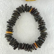 Natural Blood with Butterscotch Amber Irregular Beads Bracelet 23.06g 18.5cm 14.9 by 11.6 by 6.1 to 12.0 by 11.0 by 2.7mm 56pcs - Huangs Jadeite and Jewelry Pte Ltd