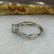 Cubic Zirconia in S925 Sliver Ring (Adjustable Size) 1.74g 6.5 by 4.5mm - Huangs Jadeite and Jewelry Pte Ltd