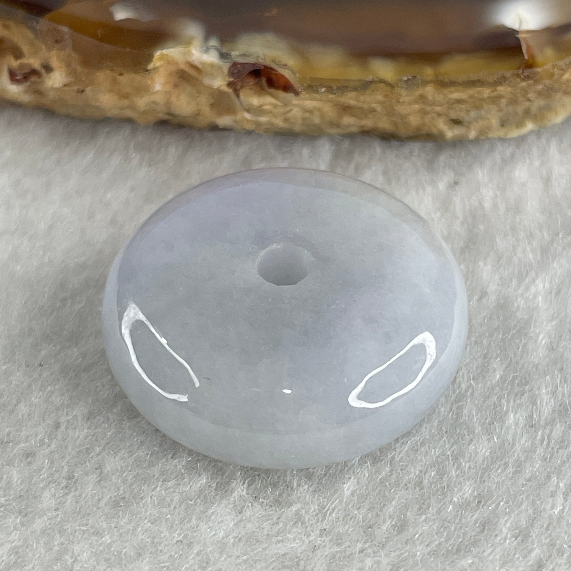 Natural Type A Lavender Jadeite Donut Pendant 9.32g 22.9 by 8.1mm - Huangs Jadeite and Jewelry Pte Ltd