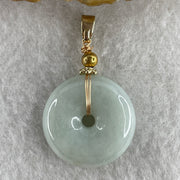 Natural Type A Light Green Jadeite Ping An Kou Pendant | Plump Jade Peace Disc Talisman (6.39g | 21.6 x 6.1mm) - Huangs Jadeite and Jewelry Pte Ltd
