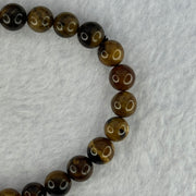 Natural Brown Amber Beads Bracelet 5.77g 7.9 15cm 7.9mm 24 Beads - Huangs Jadeite and Jewelry Pte Ltd