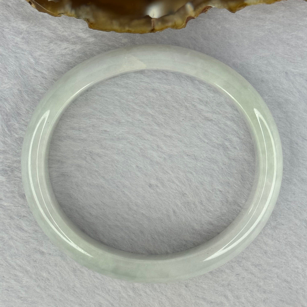 Type A Faint Green Lavender Jadeite Bangle 41.88g Internal Diameter 55.0mm 12.6 by 7.0mm (External Line) - Huangs Jadeite and Jewelry Pte Ltd