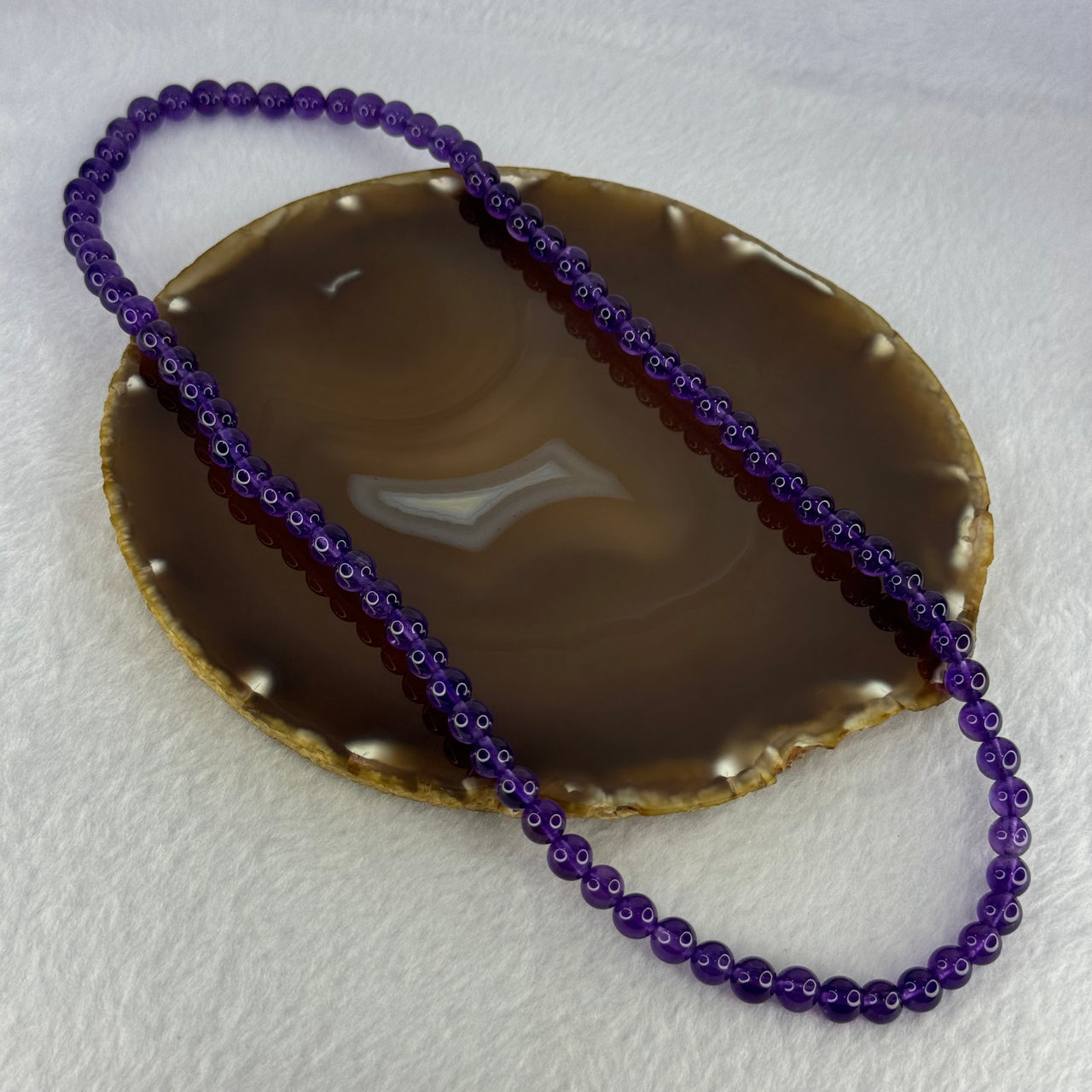 Good Grade Natural Amethyst Necklace 40.44g 52cm 7.3mm 79 Beads - Huangs Jadeite and Jewelry Pte Ltd
