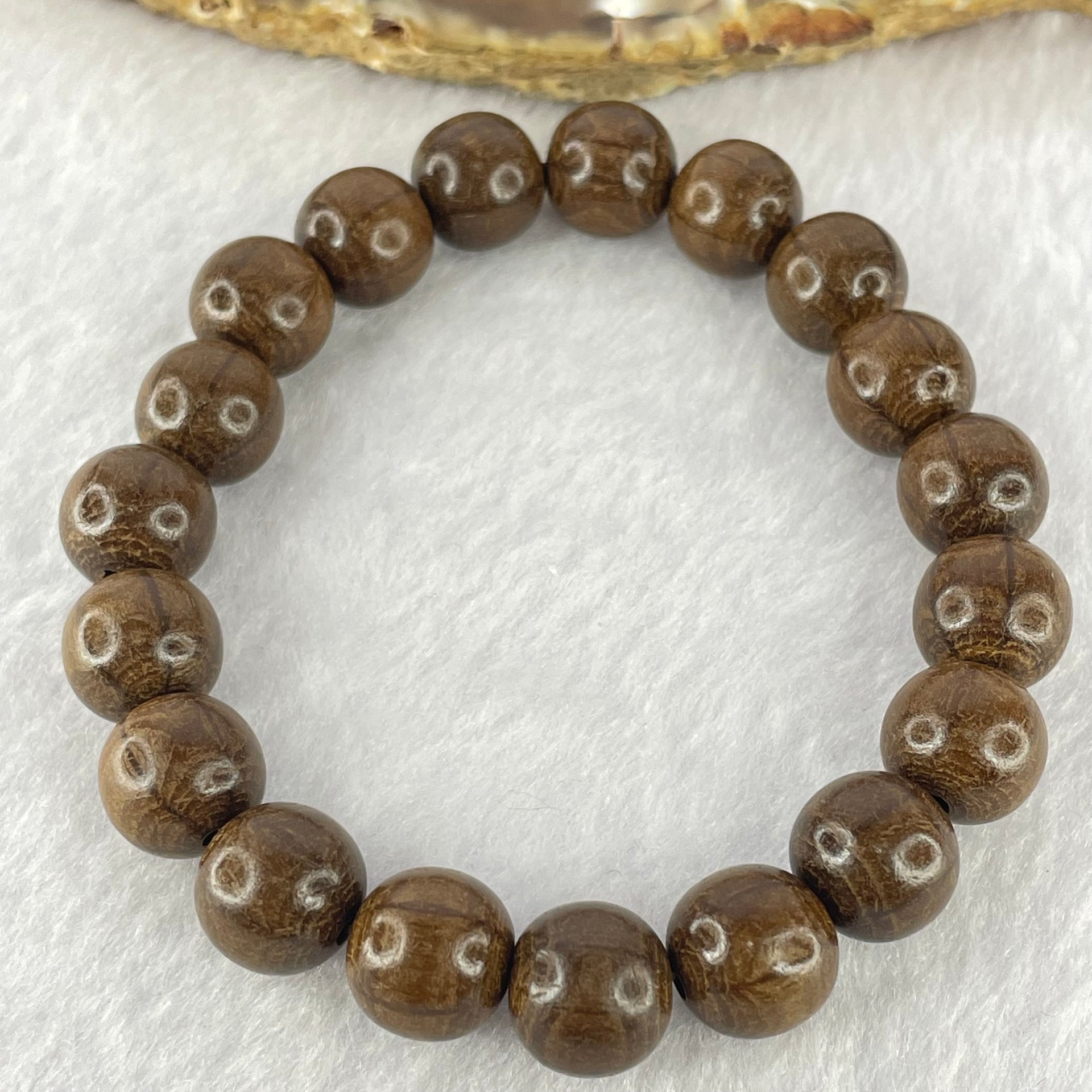 Natural Six Way Wooden Beads Bracelet 六道木手链 10.90g 17cm 10.7mm 19 Beads - Huangs Jadeite and Jewelry Pte Ltd