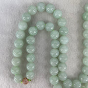 Good Grade Type A Light Green Jadeite Beads Necklace 54.77g 66cm by 11.4mm 60 Beads - Huangs Jadeite and Jewelry Pte Ltd