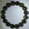 Natural Black Auralite 23 Bracelet 天然黑激光23手链 52.20g 18.5cm 13.5mm 16 Beads - Huangs Jadeite and Jewelry Pte Ltd