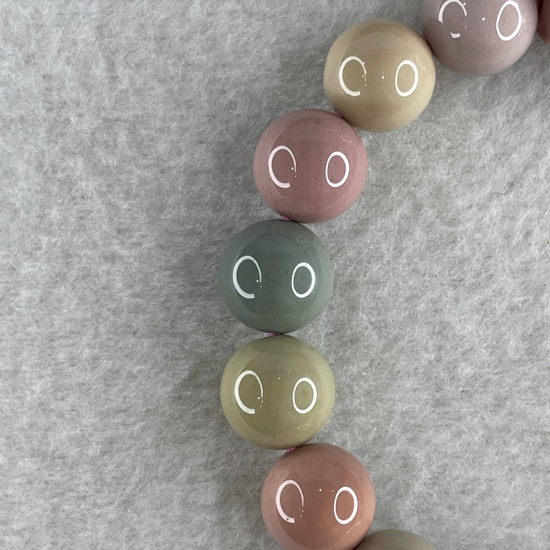 Natural Alashan Agate Pastels Pink Beads with Rabbit Charm Bracelet 32.34g 10.8mm 17Beads - Huangs Jadeite and Jewelry Pte Ltd
