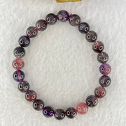 Good Grade Blackcurrant Super 7 Beads Bracelet 18.43g 16.5cm 8.4mm 24 Beads - Huangs Jadeite and Jewelry Pte Ltd