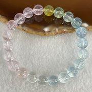 Very Very High Grade Transparent Natural Morganite Beryl Beads Bracelet 20.07g 15.5cm 8.8mm 22 Beads - Huangs Jadeite and Jewelry Pte Ltd