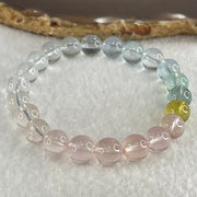 Very Very High Grade Transparent Natural Morganite Beryl Beads Bracelet 19.91g 16cm 8.8mm 22 Beads - Huangs Jadeite and Jewelry Pte Ltd
