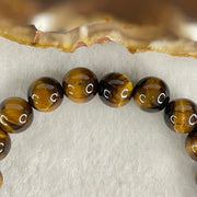Natural Yellow Tiger's Eye Quartz Beads Bracelet 18.22g 16cm 8.5mm 23 Beads - Huangs Jadeite and Jewelry Pte Ltd