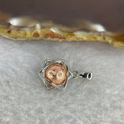 Meteorite in 925 Sliver Pendent (Rose Gold Color) 3.20g 14.1 by 13.2 by 8.0 mm - Huangs Jadeite and Jewelry Pte Ltd
