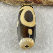 Natural Powerful Tibetan Old Oily Agate One Eye Earthly Dzi Bead Heavenly Master (Tian Zhu) 一眼天诛 9.20g 38.5 by 12.4mm - Huangs Jadeite and Jewelry Pte Ltd