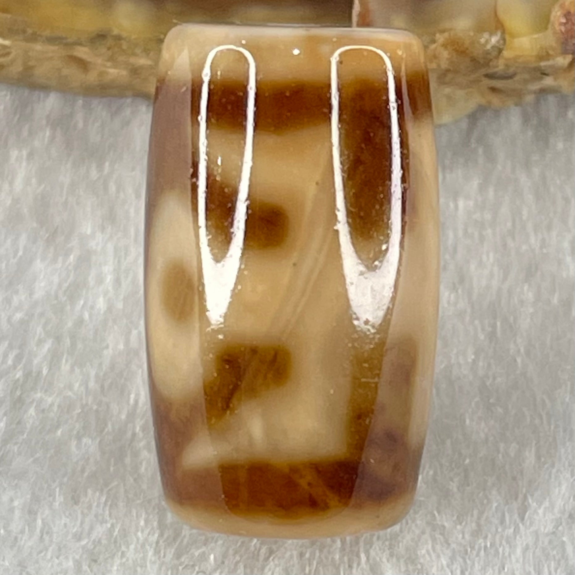 Natural Powerful Tibetan Old Oily Agate Patina Guiren Tairen Human Dzi Bead Totem Amulet Heavenly Master (Tian Zhu) 贵人天诛 4.85g 19.9 by 11.8mm - Huangs Jadeite and Jewelry Pte Ltd