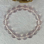 Natural Rose Quartz Beads Bracelet 天然玫瑰石英珠手链 33.93g 17cm 11.2mm 18 Beads - Huangs Jadeite and Jewelry Pte Ltd