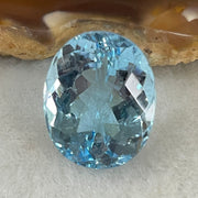 Natural Sky Blue Topaz Oval Shape 15.60ct 16.1 by 13.0 by 9.1mm - Huangs Jadeite and Jewelry Pte Ltd