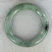 Type A Green with Blueish Green Piao Hua Jadeite Bangle Internal Diameter 54.7mm 90.87g 13.4 by 12.4mm (Very Slight External Rough) - Huangs Jadeite and Jewelry Pte Ltd