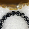 Natural Hypersthene Crystal Bracelet 天然金运石水晶手链 37.34g 17.5cm 10.2mm 20 Beads - Huangs Jadeite and Jewelry Pte Ltd
