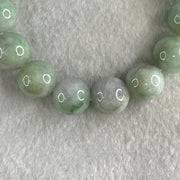 Type A Light Green with Light Lavender with Blueish Green Piao Huan Jadeite Beads Bracelet 47.41g 15cm 12.1mm 16 Beads - Huangs Jadeite and Jewelry Pte Ltd