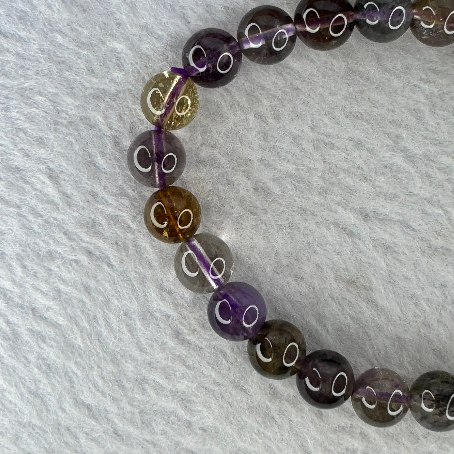 Natural Auralite Crystal Bracelet 极光手链 17.99g 8.4 mm 23 Beads - Huangs Jadeite and Jewelry Pte Ltd