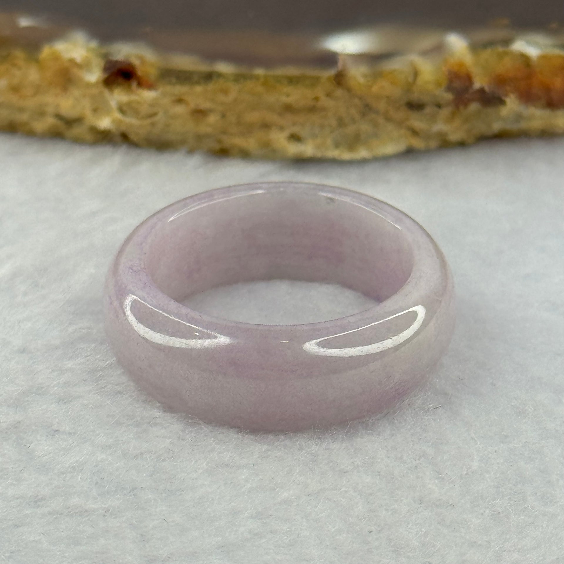 Type A Lavender Jadeite Ring 5.63g 8.4 by 3.6mm US9.5 HK21 - Huangs Jadeite and Jewelry Pte Ltd