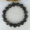 Natural Black Auralite Crystal Bracelet 黑激光手链 42.42g 12.4 mm 17 Beads - Huangs Jadeite and Jewelry Pte Ltd